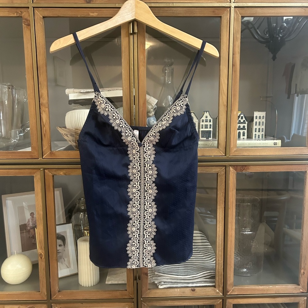 Blush Lace Trim Cami Top - Picture 2 of 8